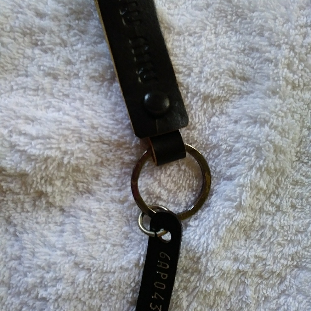 Miu Miu Logo Leather Key Ring Chain with clasp